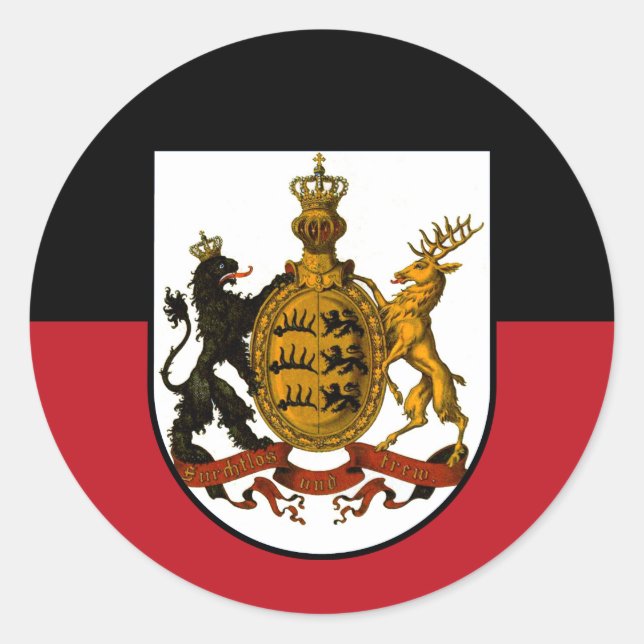 Pegatina Redonda Württemberg (Anverso)