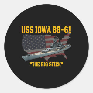 Pegatina Redonda Ww2 Bb-61 Batt