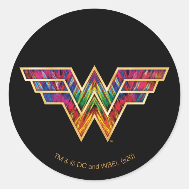 Pegatina Redonda WW84 | Wonder Woman Kaleidoscope Logo (Anverso)
