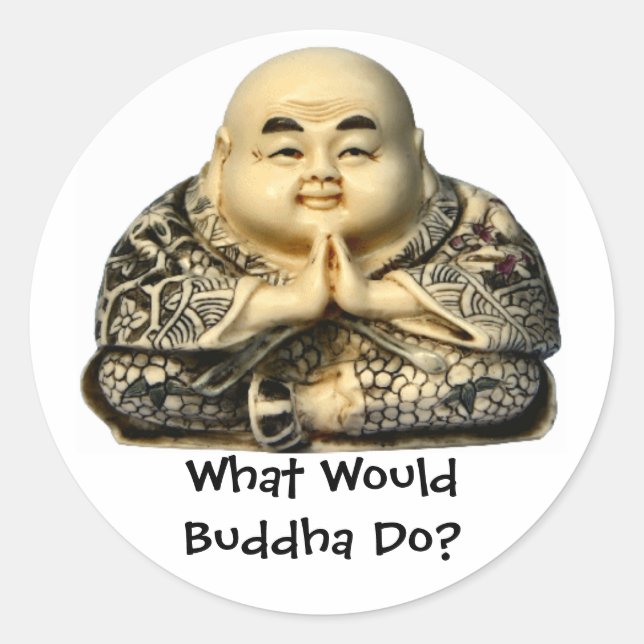 Pegatina Redonda WWBD rnd.Pegatina (Anverso)