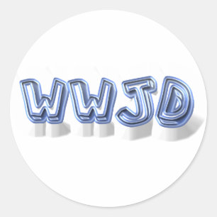 Pegatina Redonda wwjd
