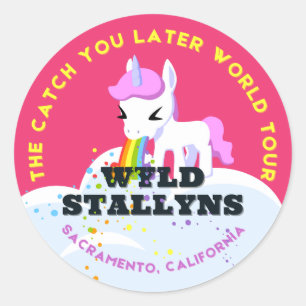 Pegatina Redonda Wyld Stallyns: La gira mundial Catch You Later