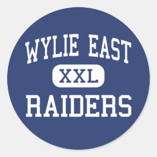 Pegatina Redonda Wylie East - Raiders - Escuela Secundaria - Wylie 