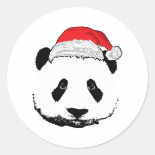 Pegatina Redonda X-Mas panda
