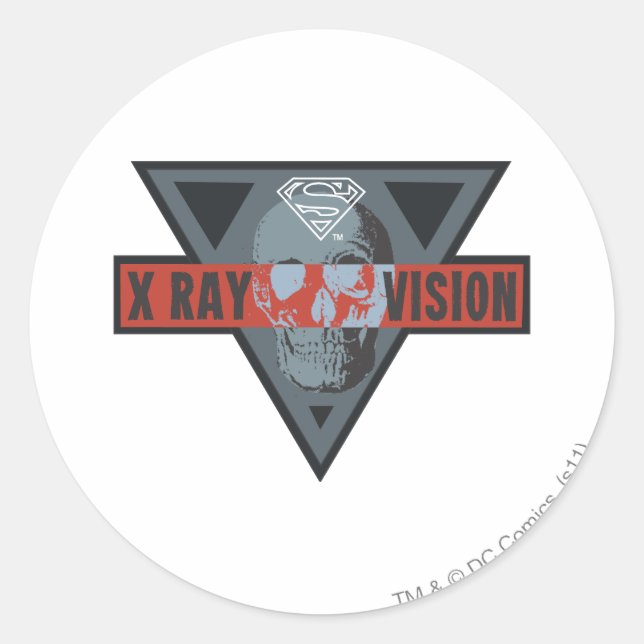 Pegatina Redonda X-Ray Vision (Anverso)
