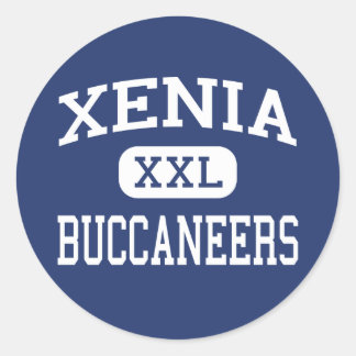 Pegatina Redonda Xenia - Buccaneros - Secundaria - Xenia Ohio