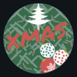 Pegatina Redonda Xmas sticker<br><div class="desc">Sticker for holiday gift</div>