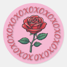 XOXO Amor Rosas Stickers