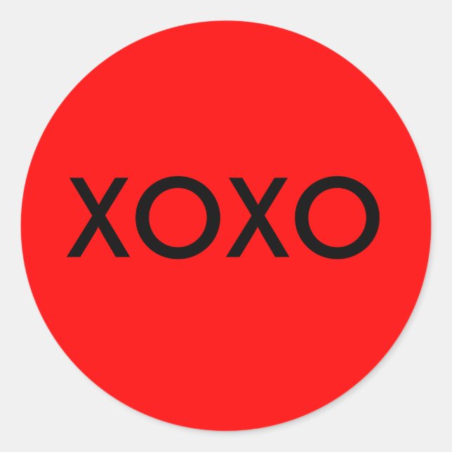 Pegatina Redonda XOXO Sticke (Anverso)