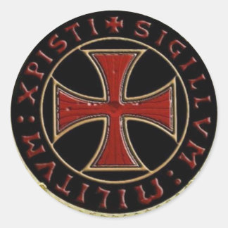 Pegatina Redonda Xpisti Sigillvm Militvm Templar Seal