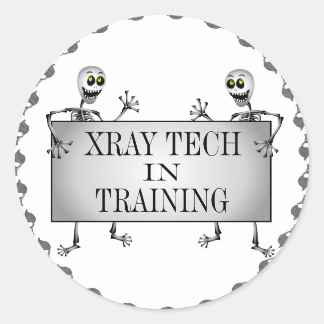 Pegatina Redonda Xray En Entrenamiento (Anverso)