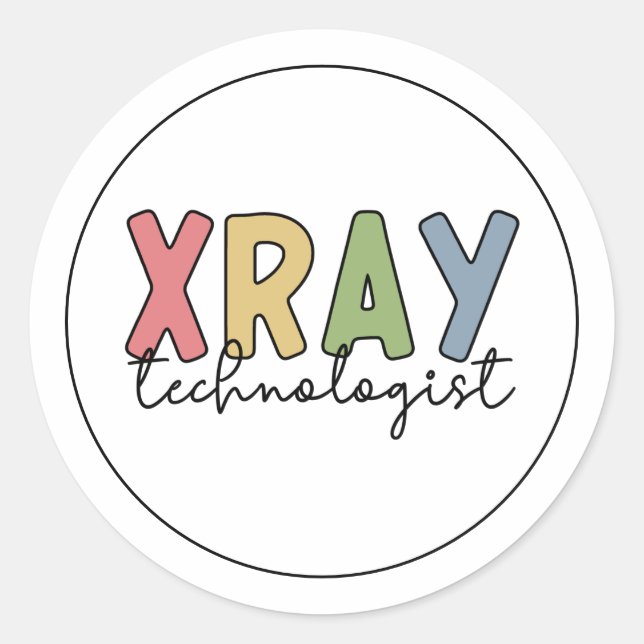 Pegatina Redonda Xray Technologist X-ray Tech Radiology Gifts Tech (Anverso)