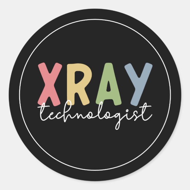 Pegatina Redonda Xray Technologist X-ray Tech Radiology Gifts Tech (Anverso)