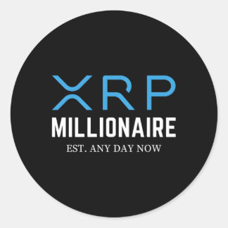 Pegatina Redonda Xrp Cryptocurrency Millionaire