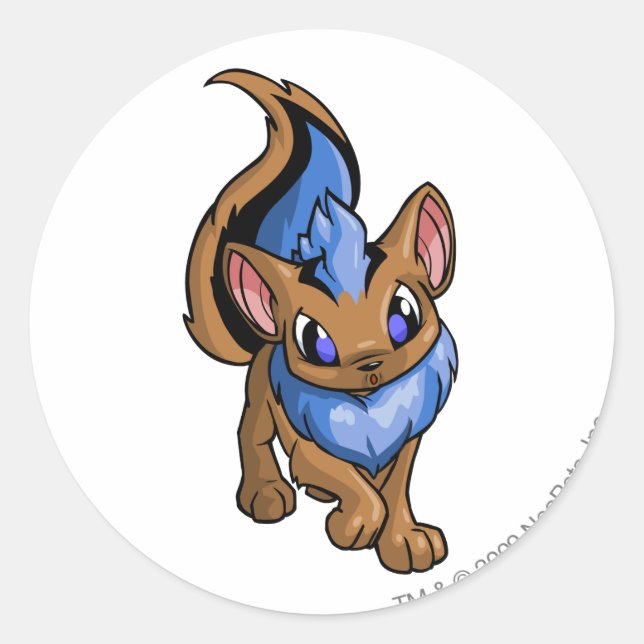 Pegatina Redonda Xweetok Blue (Anverso)