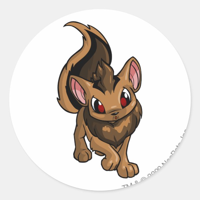 Pegatina Redonda Xweetok Brown (Anverso)