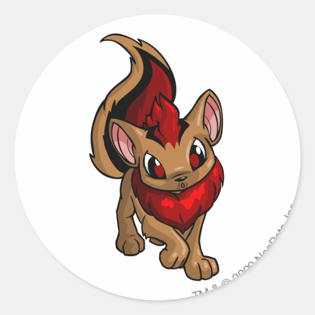 Pegatina Redonda Xweetok Red (Anverso)