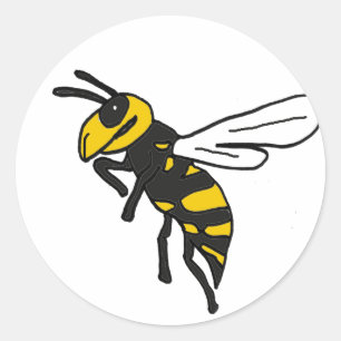 Pegatina Redonda XX- Arte con chaqueta amarilla