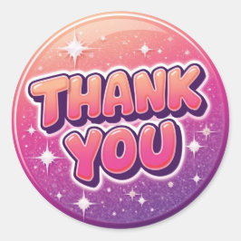 Pegatina Redonda Y2K Thank You Round Sticker