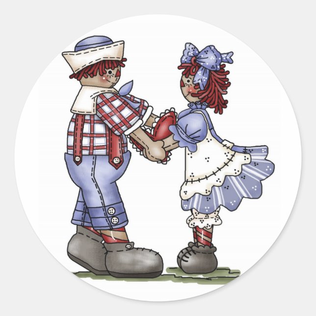 Pegatina Redonda y Andy pegatinas (Anverso)