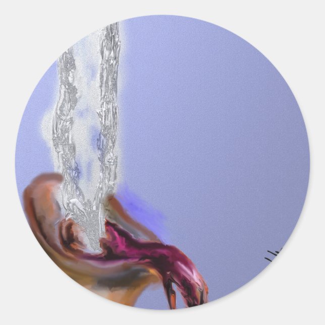 Pegatina Redonda Y Así Comienza (Anverso)