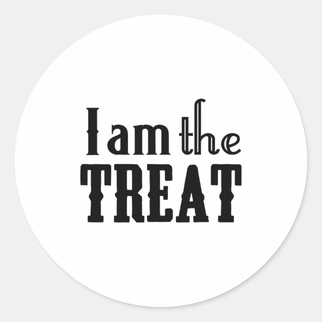 Pegatina Redonda Y Halloween I Am The Treat Funny Holiday  (Anverso)