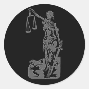 Pegatina Redonda ...y justicia para todos