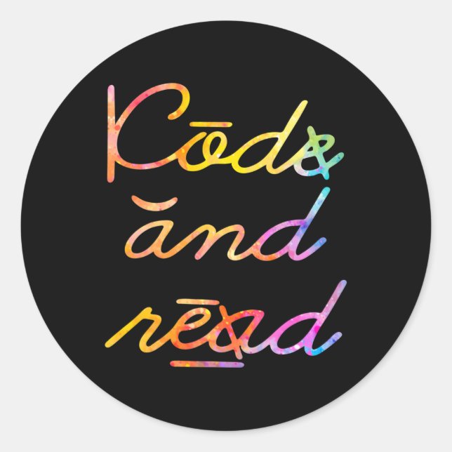 Pegatina Redonda Y Leer Conciencia Dislexia (Anverso)