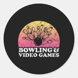 Pegatina Redonda Y Videojuegos O videojuegos
