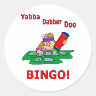 Pegatina Redonda Yabba Dabber Doo - BINGO