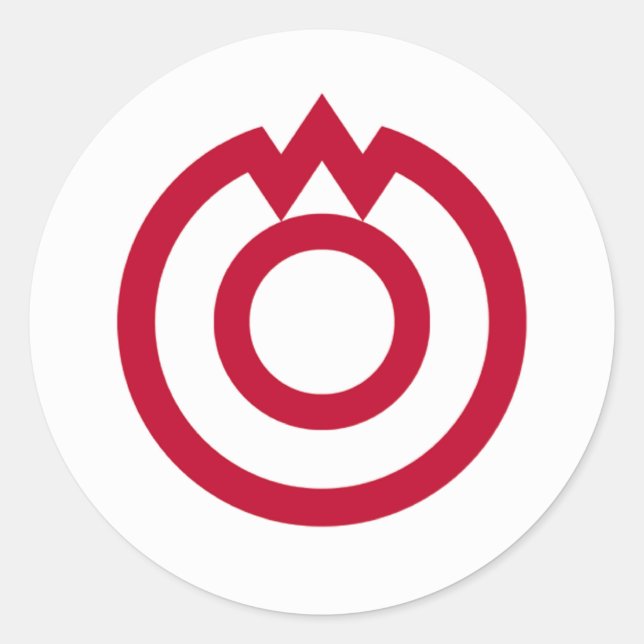 Pegatina Redonda Yamaguchi, Yamaguchi (Anverso)