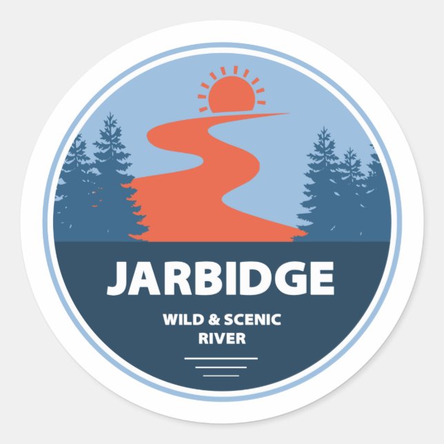 Pegatina Redonda Yarbidge Wild And Scenic River Idaho (Anverso)