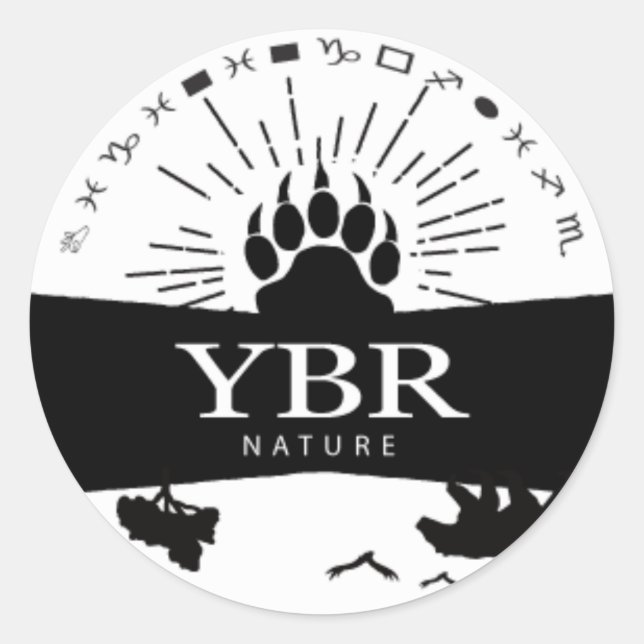 Pegatina Redonda YBRnature_sticker (Anverso)