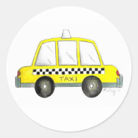 Yellow New York City NYC Taxi Checkered Cab Cabbie
