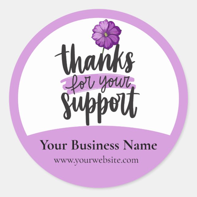 Pegatina Redonda Yellow Thank you packaging sticker (Anverso)