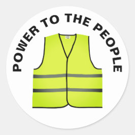 Pegatina Redonda Yellow vest protest sticker