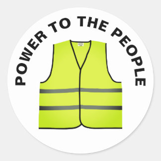 Pegatina Redonda Yellow vest protest sticker