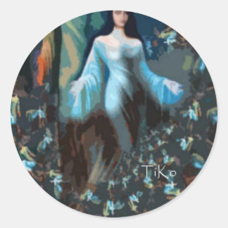 Pegatina Redonda yemaya