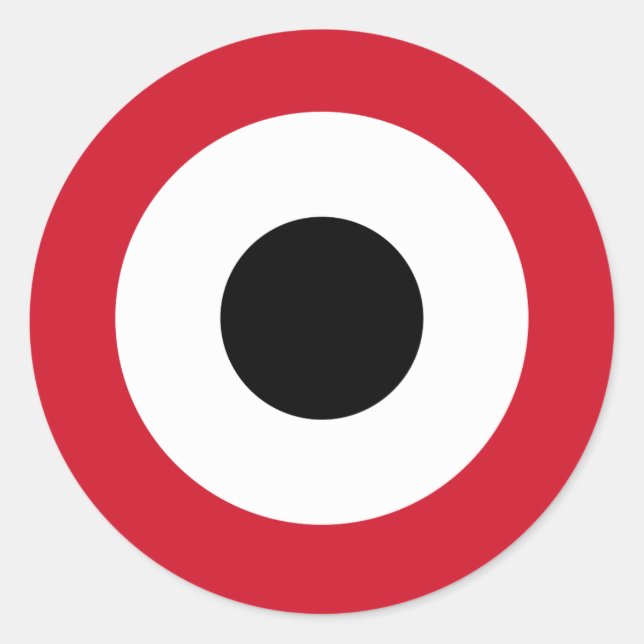 Pegatina Redonda Yemen país símbolo de la bandera redondeada ejérci (Anverso)