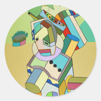 Pegatina Redonda "Yendo a casa" por Ruchell Alexander