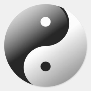 Pegatina Redonda Yin y Yang