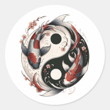 Yin Y Yang Japonés Koi Fish
