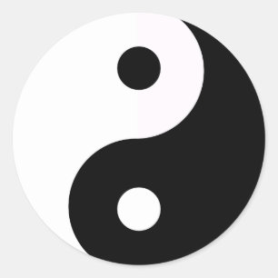 Pegatina Redonda Yin Yang