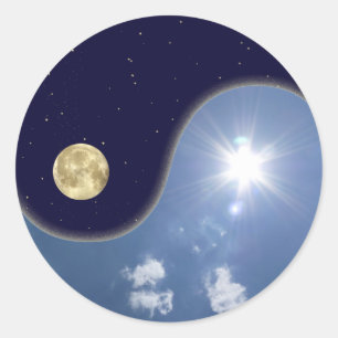 Pegatina Redonda yin yang