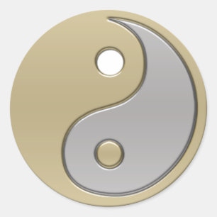 Pegatina Redonda yin yang