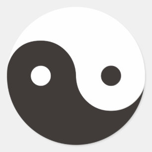 Pegatina Redonda Yin Yang
