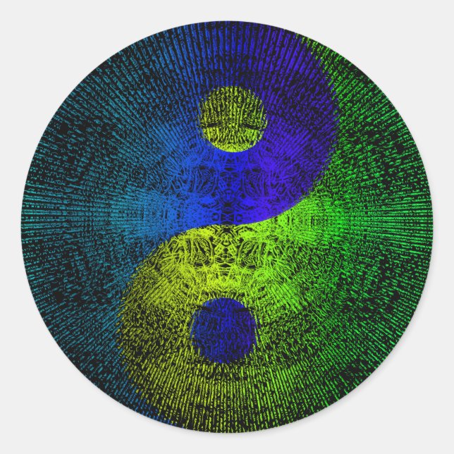 Pegatina Redonda Yin-yang (Anverso)