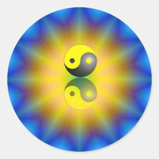 Pegatina Redonda Yin Yang