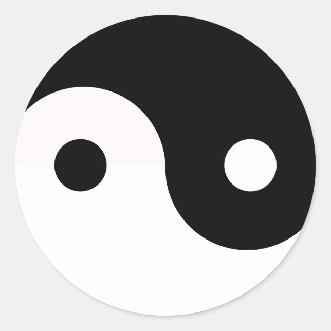 Pegatina Redonda Yin Yang (Anverso)