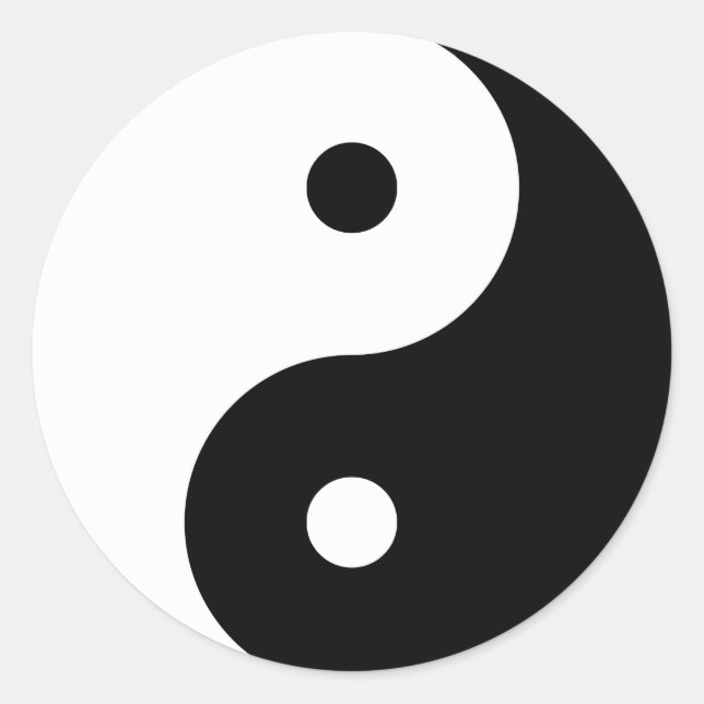 PEGATINA REDONDA "YIN YANG" (Anverso)